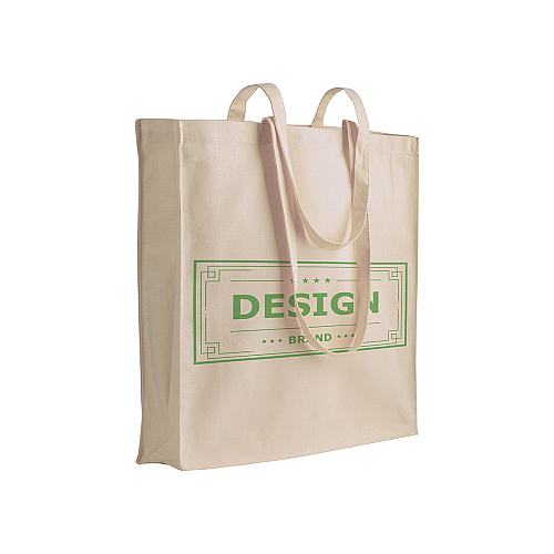 220 g/m2 cotton shopping bag, long handles and gusset 4