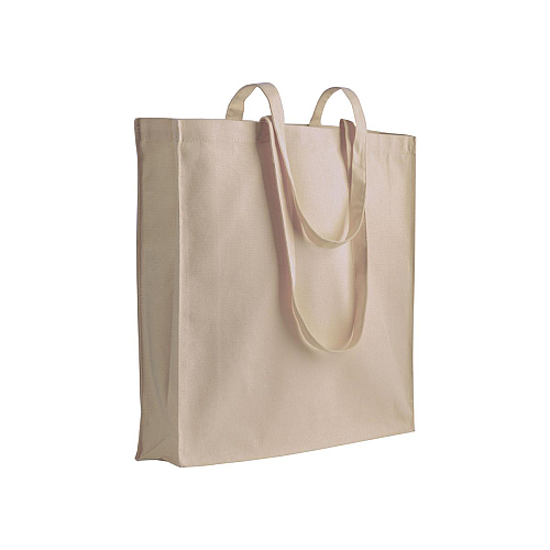 220 g/m2 cotton shopping bag, long handles and gusset 1