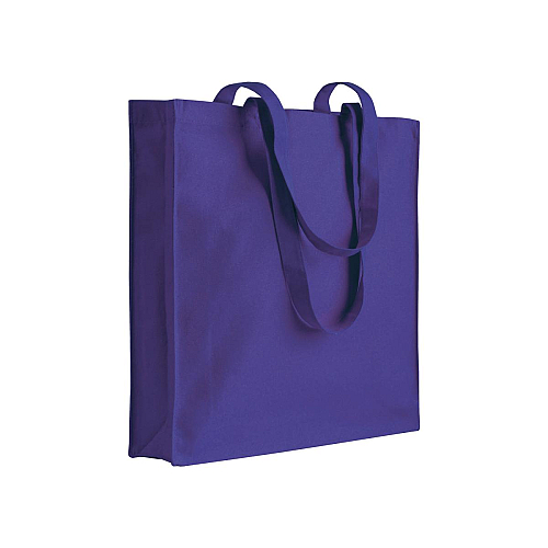 220 g/m2 cotton shopping bag, long handles and gusset 1