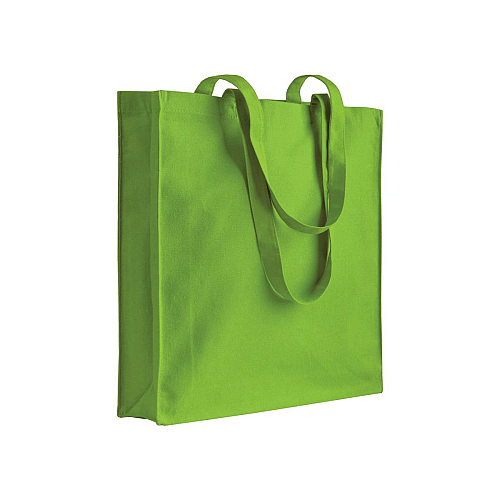 220 g/m2 cotton shopping bag, long handles and gusset 1