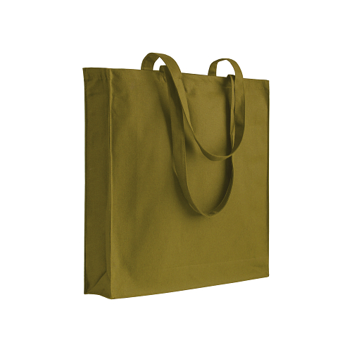 220 g/m2 cotton shopping bag, long handles and gusset 1