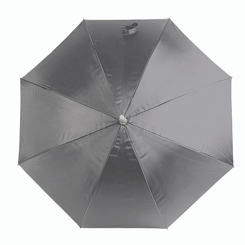 Solid-colour automatic umbrella with aluminium shaft, ferrule and curved handle 2