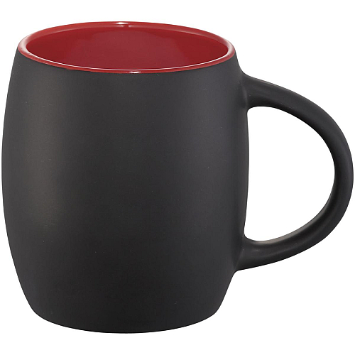 Hearth 400 ml ceramic mug with wooden coaster 3