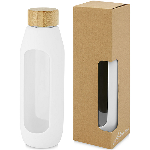 Tidan 600 ml borosilicate glass bottle with silicone grip 1