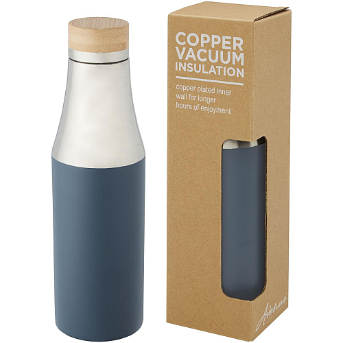 Hulan 540 ml copper vacuum insulated stainless steel bottle with bamboo lid 1