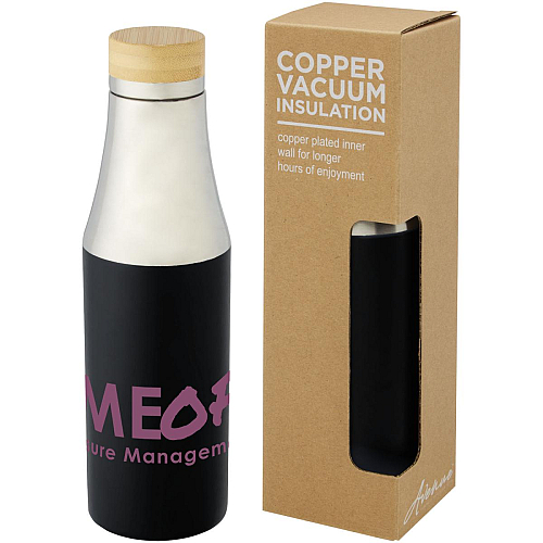 Hulan 540 ml copper vacuum insulated stainless steel bottle with bamboo lid 4