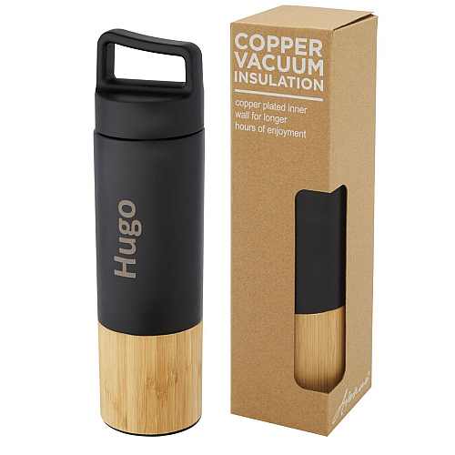 Torne 540 ml copper vacuum insulated stainless steel bottle with bamboo outer wall 4