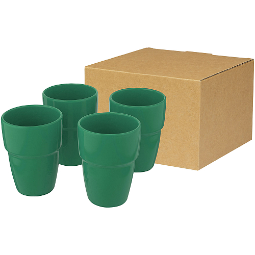 Staki 4-piece 280 ml stackable mug gift set 1