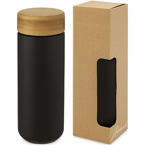 Lumi 300 ml ceramic tumbler with bamboo lid 1