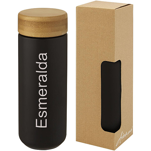 Lumi 300 ml ceramic tumbler with bamboo lid 3