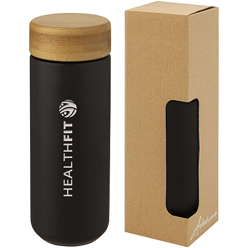 Lumi 300 ml ceramic tumbler with bamboo lid 4