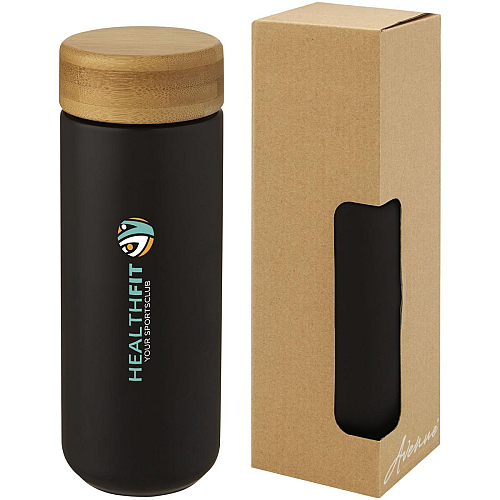 Lumi 300 ml ceramic tumbler with bamboo lid 2