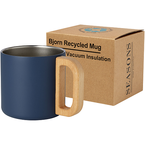 Bjorn 360 ml RCS certified recycled stainless steel mug with copper vacuum insulation 1