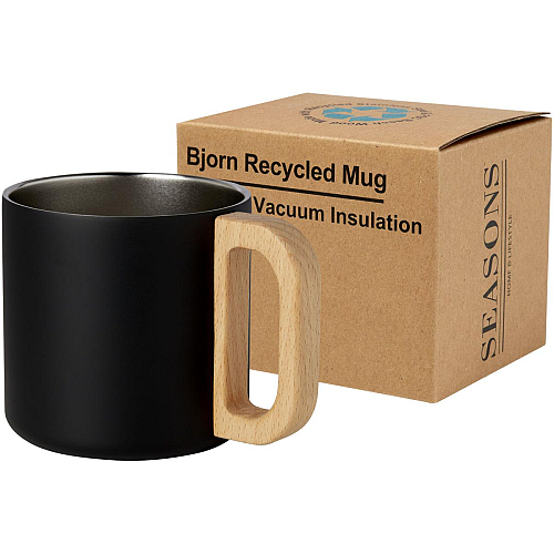 Bjorn 360 ml RCS certified recycled stainless steel mug with copper vacuum insulation 1