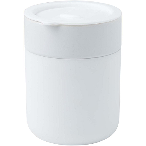 Java 330 ml ceramic tumbler with silicone wrap and plastic lid 1
