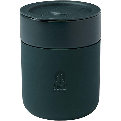 Java 330 ml ceramic tumbler with silicone wrap and plastic lid 2