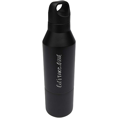 Odessy 600 ml RCS certified recycled stainless steel insulated bottle with 300 ml cup 2