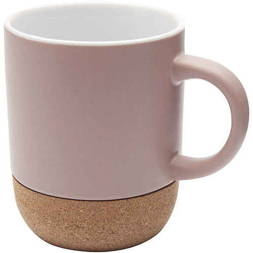 Billie 300 ml ceramic mug with cork details and matt finish 1