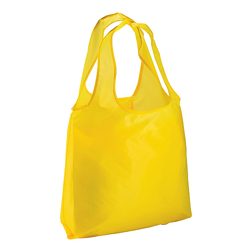 190t polyester foldable shopping bag with gusset and long handles 1