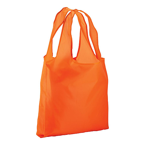 190t polyester foldable shopping bag with gusset and long handles 1