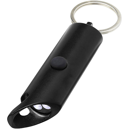 Flare RCS recycled aluminium IPX LED light and bottle opener with keychain 1