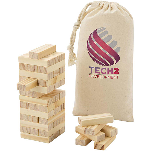Jumble wooden toppling tower game 2
