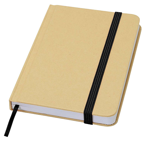 Reed A6 recycled hard cover notebook with plain pages 1