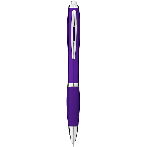 Nash ballpoint pen with coloured barrel and grip 1