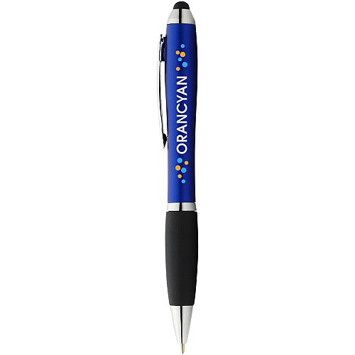 Nash coloured stylus ballpoint pen with black grip (blue ink) 2