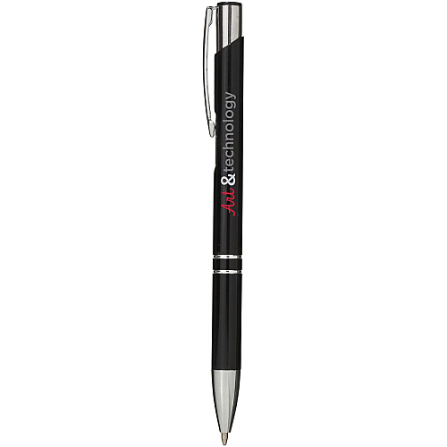 Moneta aluminium click ballpoint pen (blue ink) 2