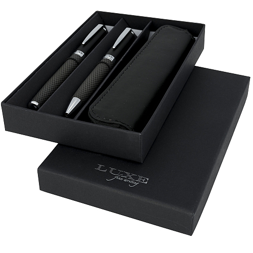 Carbon duo pen gift set with pouch 1