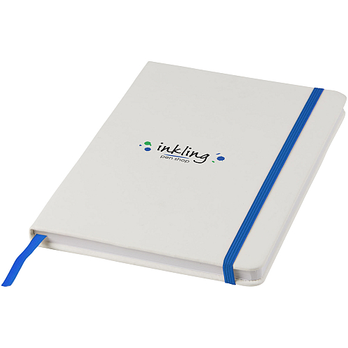 Spectrum A5 white notebook with coloured strap 2