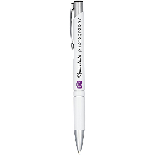 Moneta anodized aluminium click ballpoint pen (blue ink) 2