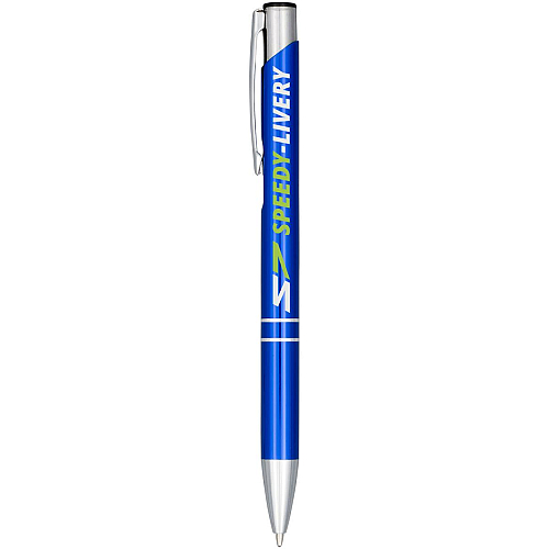 Moneta anodized aluminium click ballpoint pen (blue ink) 2