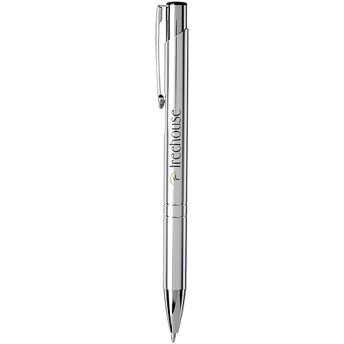 Moneta anodized aluminium click ballpoint pen (blue ink) 2
