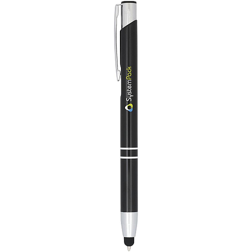 Moneta anodized aluminium click stylus ballpoint pen (blue ink) 2