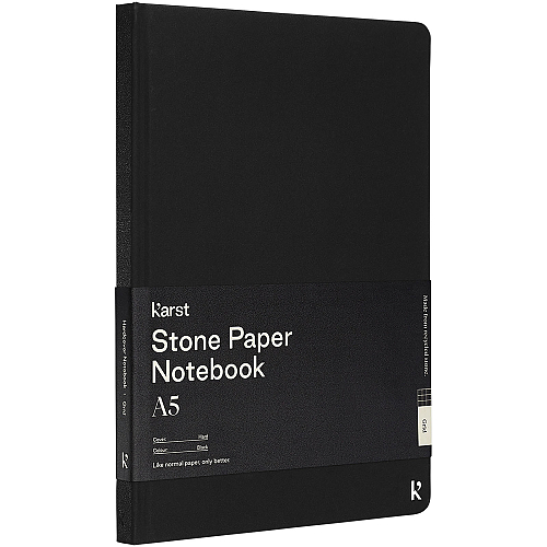 Karst® A5 stone paper hardcover notebook - squared 1