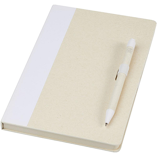 Dairy Dream A5 size reference recycled milk cartons notebook and ballpoint pen set 1