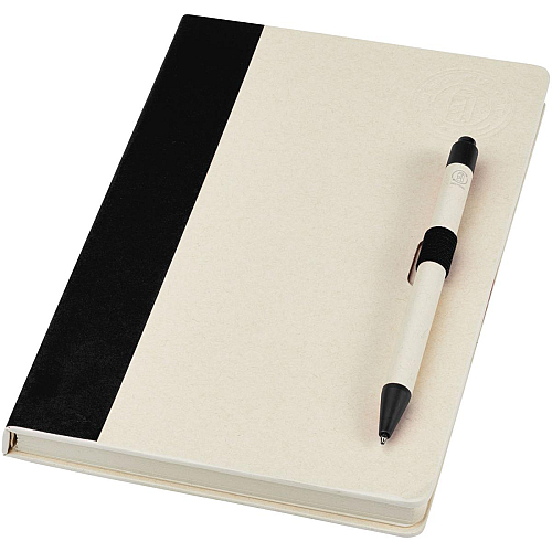 Dairy Dream A5 size reference recycled milk cartons notebook and ballpoint pen set 1