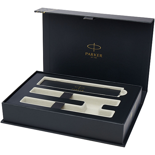 Parker IM achromatic ballpoint and rollerball pen set with gift box 1