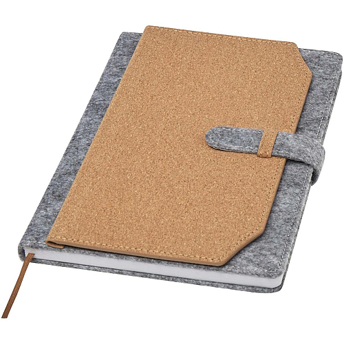 Viviana A5 recycled felt and cork notebook 1