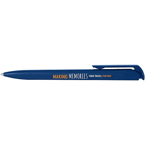 Lucia recycled plastic ballpoint pen (blue ink) 2