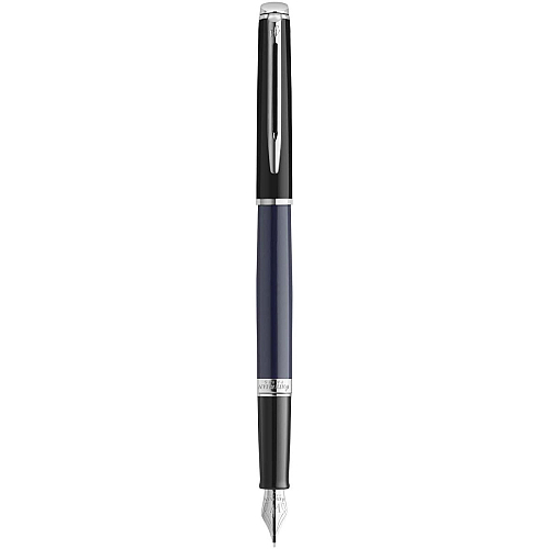 Hemisphere colour blocking fountain pen with palladium trim (blue ink) 1