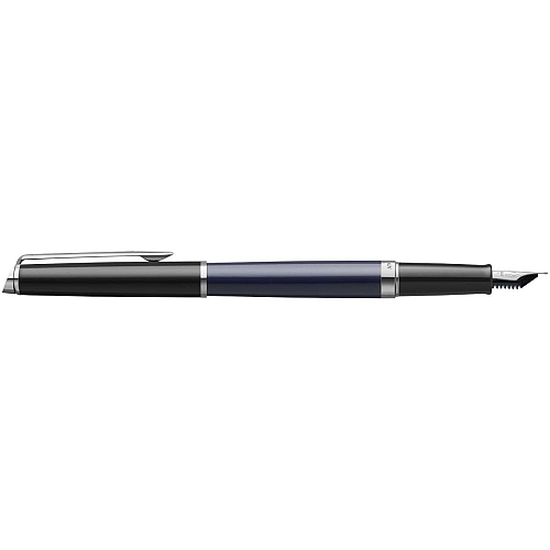 Hemisphere colour blocking fountain pen with palladium trim (blue ink) 3