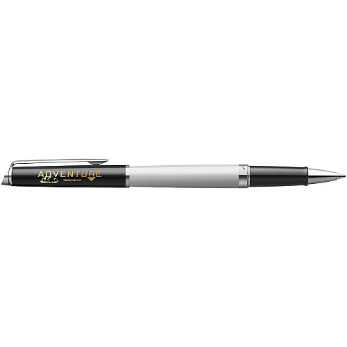 Hemisphere colour blocking rollerball pen with palladium trim (black ink) 2
