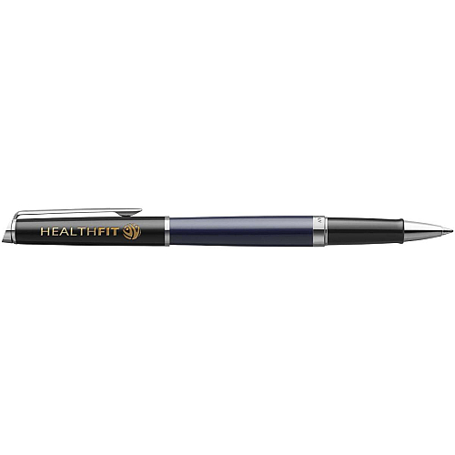 Hemisphere colour blocking rollerball pen with palladium trim (black ink) 2