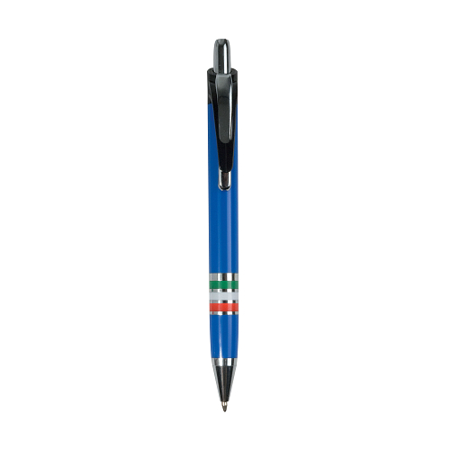 Plastic snap pen with three-colour grip (italian, french or spanish flag), jumbo refill 1
