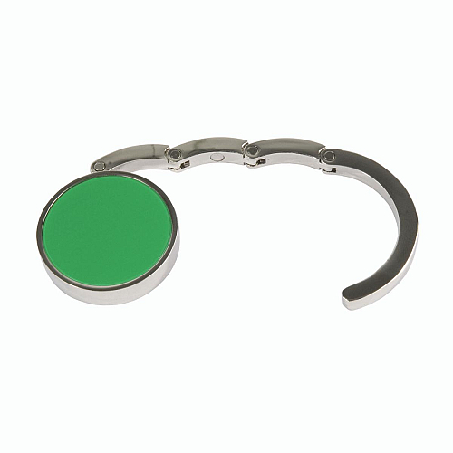 Round metal bag hook, dual-magnet reinforced closure, in a black box 1