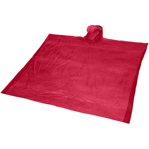 Mayan recycled plastic disposable rain poncho with storage pouch 1