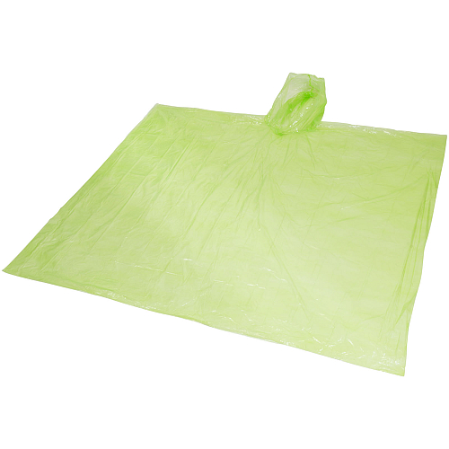 Mayan recycled plastic disposable rain poncho with storage pouch 1
